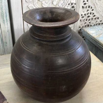 k76 1426 indian accessory pots wooden various front
