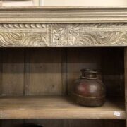 k76 226 indian furniture bookcase with carved top