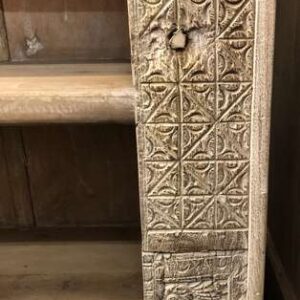 k76 226 indian furniture bookcase with carved right