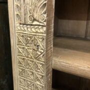 k76 226 indian furniture bookcase with carved left
