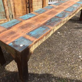 k76 603 indian furniture reclaimed long bench left