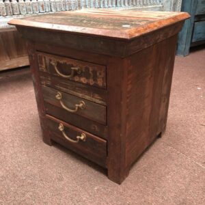 BAS BT1141 indian furniture chunky bedside unit right