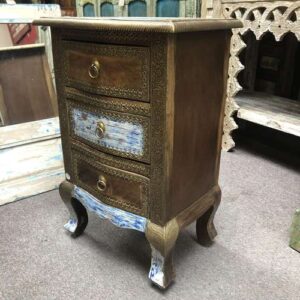 k75 4545 indian furniture cabriole feet bedside unit right