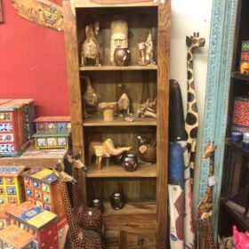 k61 3980 indian furniture narrow sheesham bookcase wood shelves whole