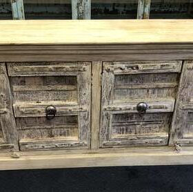 k77 IMG_0486 indian furniture sideboard large old door white front