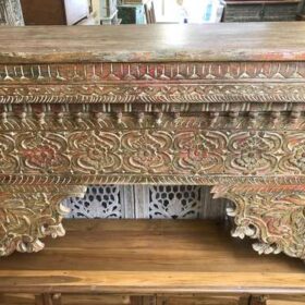 k77 IMG_2725 indian furniture carved front console table spindle unusual top