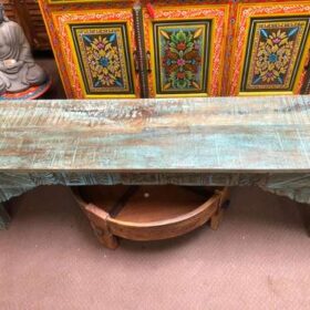 k77 IMG_2736 indian furniture bench carved blue top