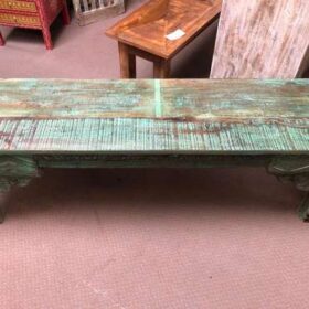 k77 IMG_2743 indian furniture bench carved green top