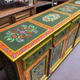 k77 IMG_4073 indian furniture sideboard hand painted large left