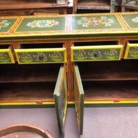 k77 IMG_4073 indian furniture sideboard hand painted large open