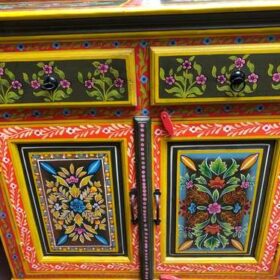 k77 IMG_4073 indian furniture sideboard hand painted large close