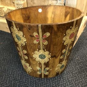 k77 IMG_4307 indian furniture hand painted waste bin planter large main