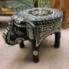k77 IMG_4431 indian furniture hand painted coffee side table stand elephant low main
