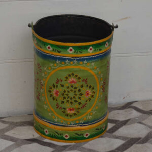 KH23-KH-122 indian waste paper bin hand painted container factory