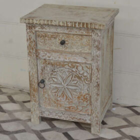 kh23 kh 208 indian furniture carved front bedside table factory