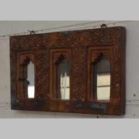 kh23 081 indian accessories hand carved mirrors triple factory