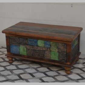 kh23 kh 172 indian furniture carved block storage trunk factory