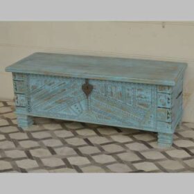 KH23 KH 185 indian furniture pale blue storage trunk sultan factory