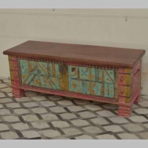KH23 KH 216 indian furniture red and green sultans trunk factory