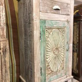 k77 IMG_9965 indian furniture cabinet small white colour sunburst pale left