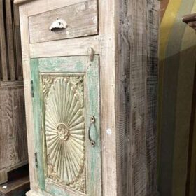 k77 IMG_9965 indian furniture cabinet small white colour sunburst pale right