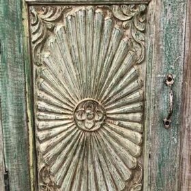 k77 IMG_9965 indian furniture cabinet small white colour sunburst pale close