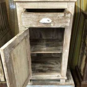 k77 IMG_9965 indian furniture cabinet small white colour sunburst pale open