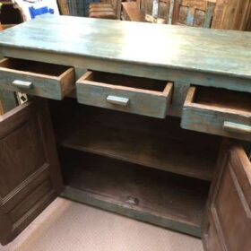 KH23 KH 008 indian furniture tile edge sideboard open drawers