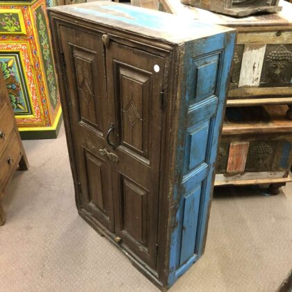 KH23 KH 053 indian furniture blue sided cabinet storage wood main