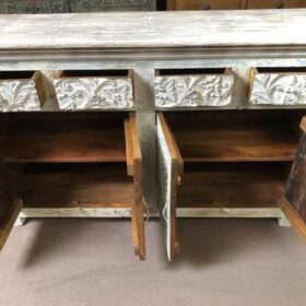 k77 IMG_4158 indian furniture sideboard white carved sunburst open