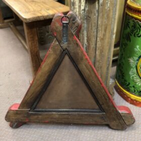 kh23 041 a indian accessory triangular mirrors red goods carrier warning back