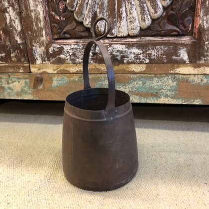 K78 2878 indian accessory gift metal pot with handle side