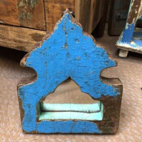 KH23 KH 084 indian furniture attractive arch mirror bright blue