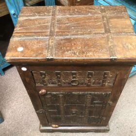 KH23 KH 105 indian furniture cabinet with metal banding drawer cupboard top