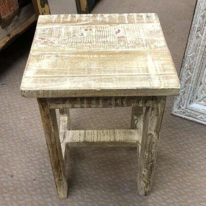 KH23 KH 117 indian furniture mini pale washed tables side small back