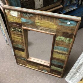 KH23 KH 132 indian furniture colourful block mirrors above