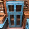 KH23 KH 141 indian furniture blue double door cabinet glass main