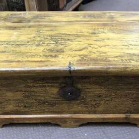 kh23 kh 124 indian furniture turmeric coloured storage box with clasp top