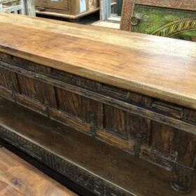 KH23 KH 155 indian furniture teak narrow storage trunk right