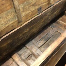 KH23 KH 155 indian furniture teak narrow storage trunk inside