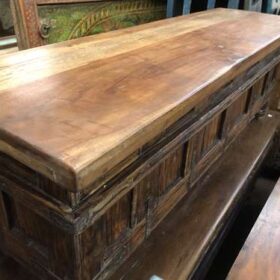 KH23 KH 155 indian furniture teak narrow storage trunk left