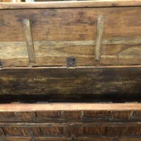 KH23 KH 155 indian furniture teak narrow storage trunk internal