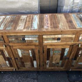 KH23 KH 170 indian furniture sideboard reclaimed large retro drawers cupboards top