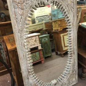 KH23 KH 189 indian furniture very large nodule mirror left