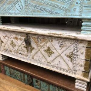 KH23 KH 215 indian furniture shabby pale sultans trunk right