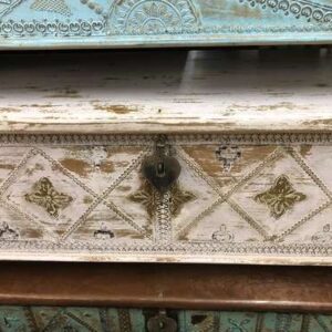 KH23 KH 215 indian furniture shabby pale sultans trunk front