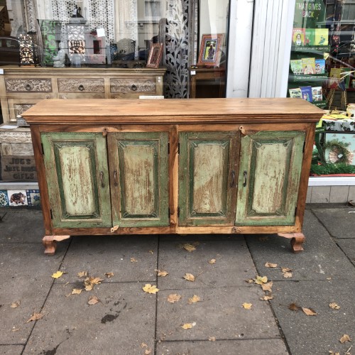 kh23 184 indian furniture green door sideboard storage