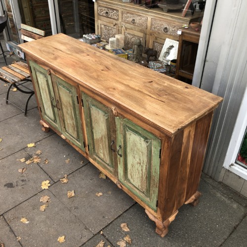 kh23 184 indian furniture green door sideboard wooden