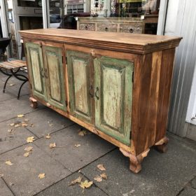 kh23 184 indian furniture green door sideboard slim