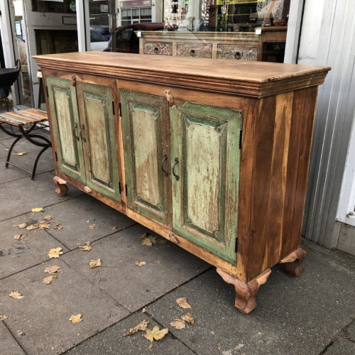 kh23 184 indian furniture green door sideboard slim
